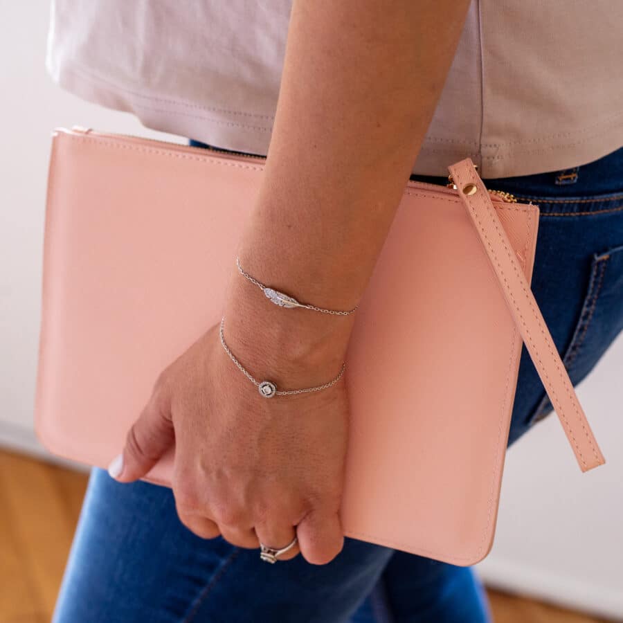 Ensemble Pochette Rose & Porte Clés – Image 3