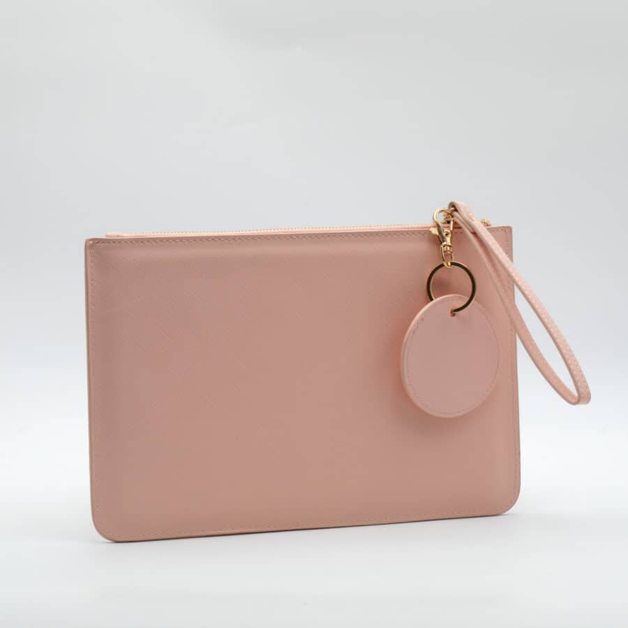 Ensemble Pochette Rose & Porte Clés